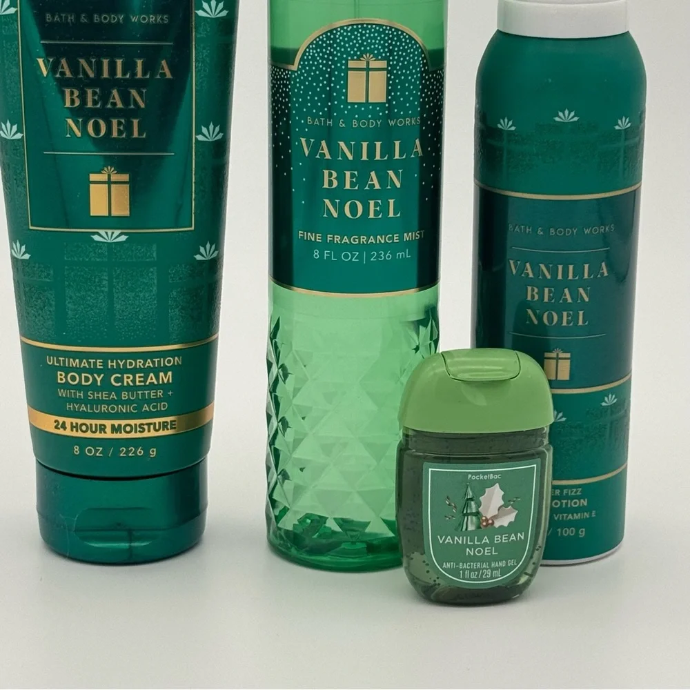 Bath & Body Works Vanilla Bean Noel Holiday Body Care Gift Set NWT